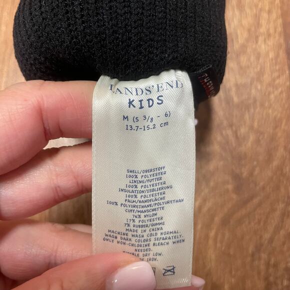 Lands' End Pink Kids Mittens - Picture 4 of 5